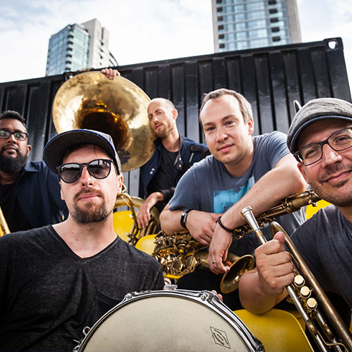 Promotional image for The Heavyweights Brass Band